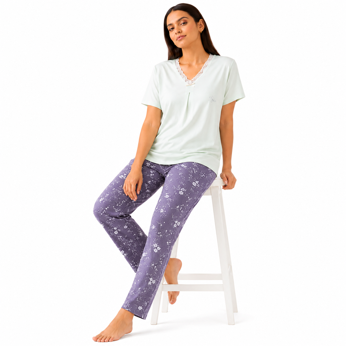 Premium Élan Floral Pyjama Set