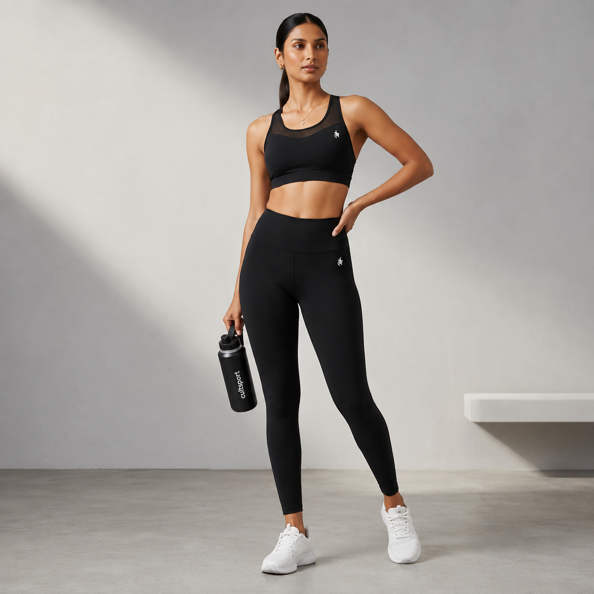 Premium Élan Active Black Gym Suit