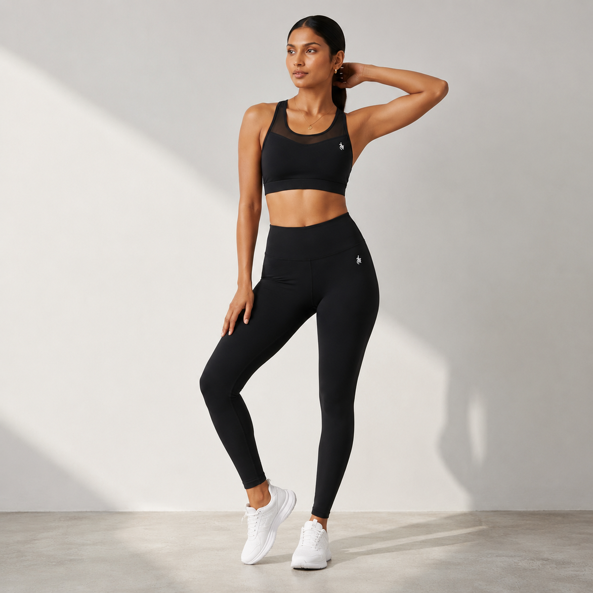 Premium Élan Active Black Gym Suit