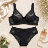 La Rose Noire – Premium Black Fancy Bra Set by Elanora Secrets